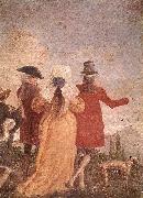 TIEPOLO, Giovanni Domenico The Promenade art oil